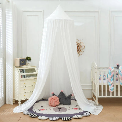 Ciel de lit pour bebe-|TenteBATTILO|-Blanc