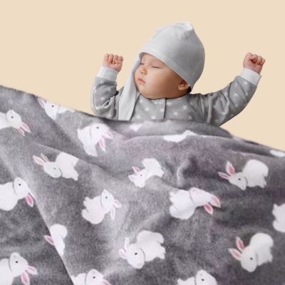 Couverture bebe polaire-|MaBoréale|-Douce