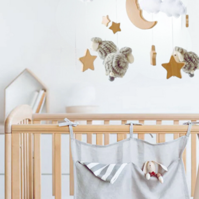 Mobile lit bébé | Moutons gris-Durable