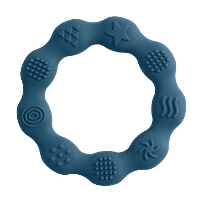 Anneau de dentition bébé ColorKids⢠| Fleur bleu marine