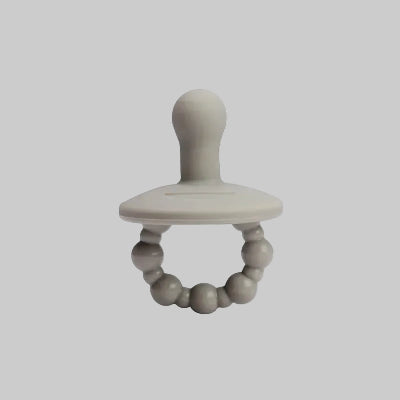 Sucette Bébé Silicone Souple avec Chainette | DodoZen™ gris