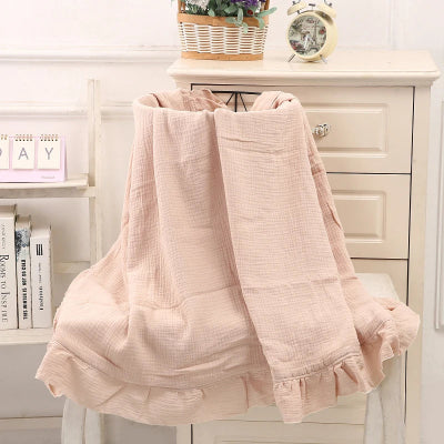 Couverture bébé-|Mousseline|- Rose pâle