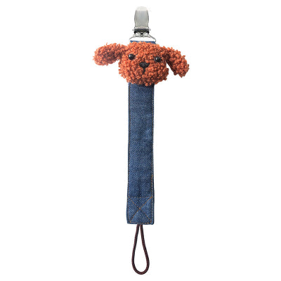 Attache tétine ruban Denim | BabyCatDog™ chien frisé