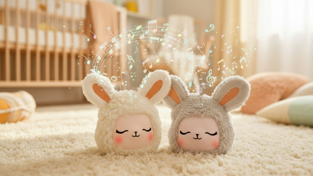 Machine à bruit blanc bébé en forme de lapin peluche - La pouponnette