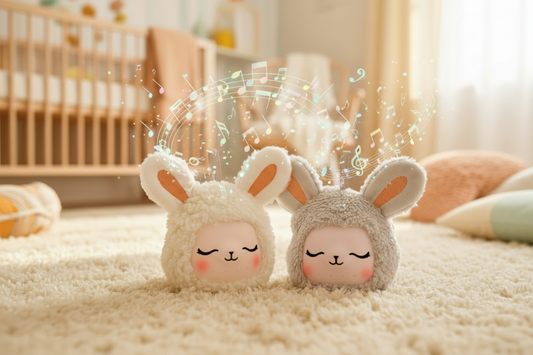 Machine à bruit blanc bébé en forme de lapin peluche - La pouponnette