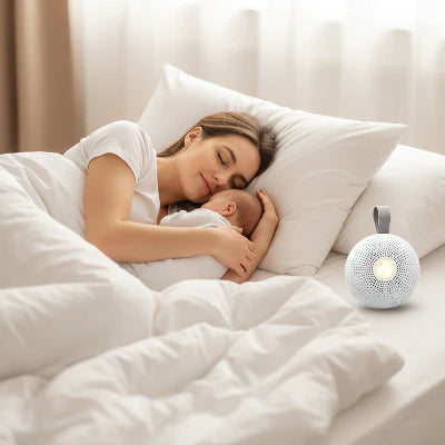 Enfant qui fait dodo dans une poussette avec son oreiller pour bébé de transport