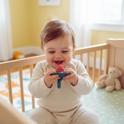 Anneau De Dentition Bébé Silicone | Fleur de Raisin sensorielle