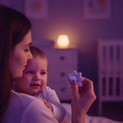 Anneau De Dentition Bébé Silicone | Fleur de Raisin soulageant