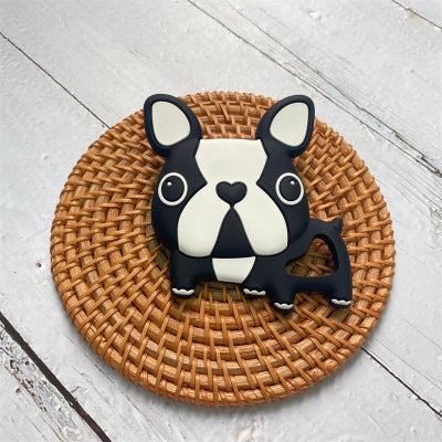 Anneau De Dentition Réfrigérant Silicone Bébé | Bulldog™ noir