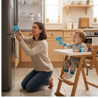 Anneau De Dentition Réfrigérant Silicone | Bébé T-Rex apaisant