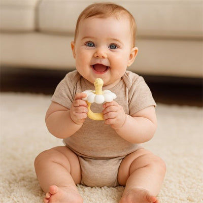 Anneau de Dentition Bébé Silicone | Fleur Ergonomique