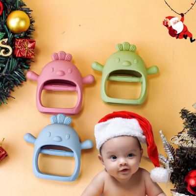 Anneau de Dentition Bébé Silicone | Gant d'Amour™ Poule soulageant