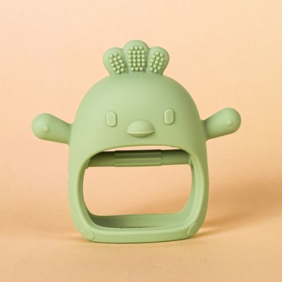 Anneau de Dentition Bébé Silicone | Gant d'Amour™ Poule verte