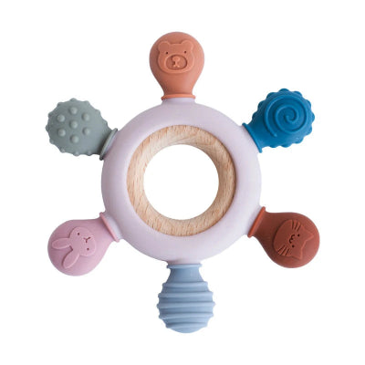 Anneau de dentition-|LittleWooden|- Gouvernail-Blush Rose