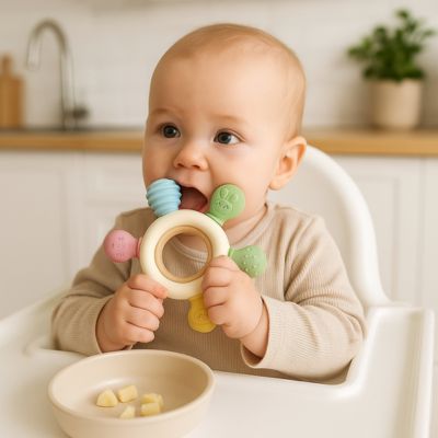 Anneau de dentition bébé -|LittleWooden|- Gouvernail sécuritaire