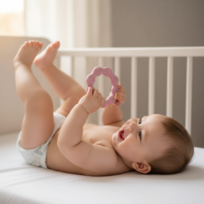 Anneau de dentition bébé ColorKids™ | Fleur stimulante