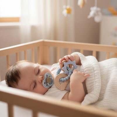 Anneau de dentition bébé silicone | Petit Ludo™ sécuritaire