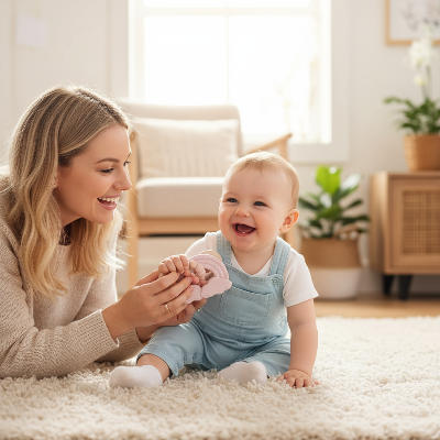 Anneau de dentition bébé silicone | Petit Ludo™ stimulant