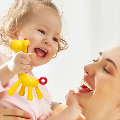 Anneau de dentition réfrigéré girafe en silicone | Zaza amie 