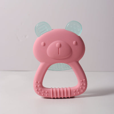 Anneau de dentition réfrigérant ourson en silicone |Teddy™ rouge