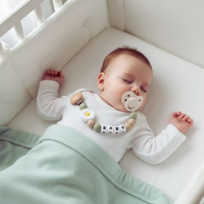 Attache Sucette Personnalisée Fleurs Bois Naturel | PureBaby™ pratique
