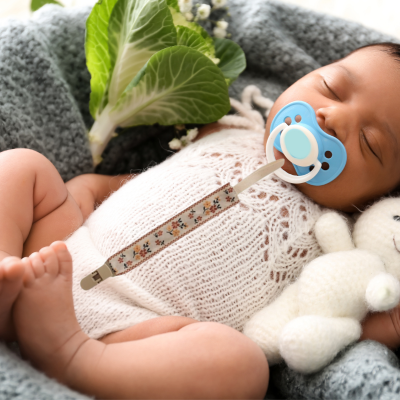 Attache sucette-|EthnicStyle|-Petites fleurs-bébé serein