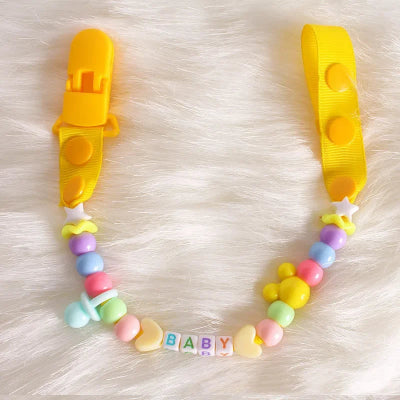 Attache sucette-|CrazyBall|-Arc-en-ciel-Jaune