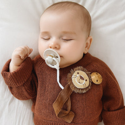 Attache sucette ruban tétine | Lion Aventurier hygiénique