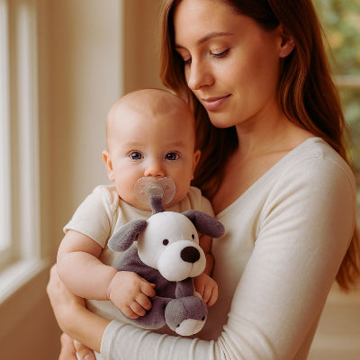 Attache tétine peluche animale | MonPuppy™ réconfortante