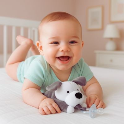 Attache tétine peluche animale | MonPuppy™ stimulante