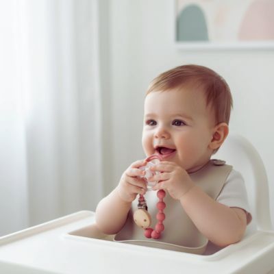 Attache tétine silicone boulier texturé | BubbleBall™ sécuritaire