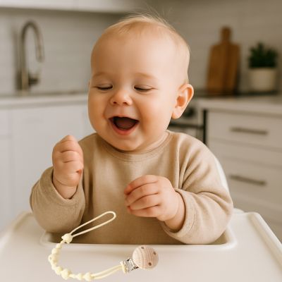 Attache tétine silicone chaînette | Petit Ours évolutif