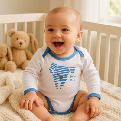 Body bebe manche longue-|LaBarboteuse|-Animal motif mignon