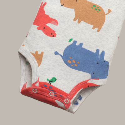Body manche courte bebe-|LaBarboteuse|- Boutons pressions