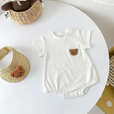 Body manche courte bebe-|UNITY|- Boutons pressions-blanc