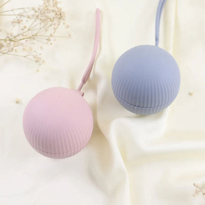 Boîte à tétine-|BabyBall|-Striés-Rose-Galet