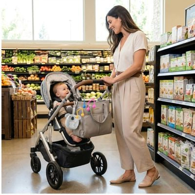 Bruits blancs nomades Koala | MachineÀSons™ – maman et bébé entrain de faire les courses avec le petit koala