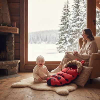 Chancelière  Poussette 0-36 M | Nounours™ Coccinelle confortable