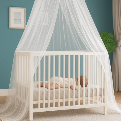 Ciel de lit bebe bohème | LaMoustiquaire™ apaisante blanche
