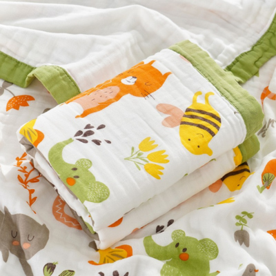 Couverture bébé d'emmaillotage Mousseline™ | Bambou – Animaux