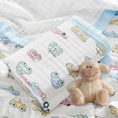 Couverture bébé d'emmaillotement bambou | Mousseline™ – Indispensable – Voiture