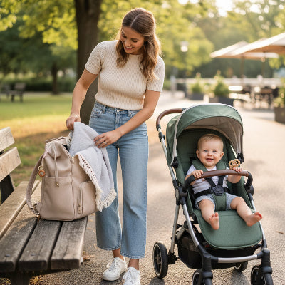 Couverture bébé en mousseline bleue | La Mignonnette™ – Prêt pour les aventures