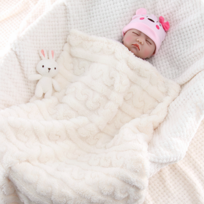 Couverture bebe polaire en taffetas | Petit Nuage – Refuge apaisant blanc