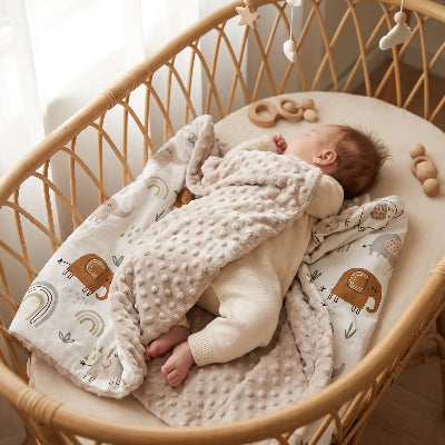 Couverture emmaillotage bébé Éléphant | La Libertine™ – Cocon douceur