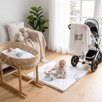 Couverture emmaillotage bébé Éléphant | La Libertine™ – Polyvalence journalière