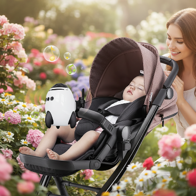 Appareil bruit blanc poussette multifonction | Navette spatiale – Sieste au jardin fleuri avec maman