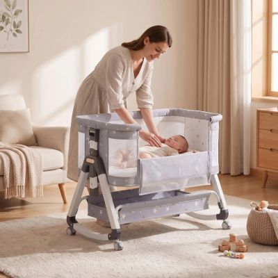 Lit d'appoint compact pour bébé étoile | BabyBedMobile™ – En voyage chez la parenté 