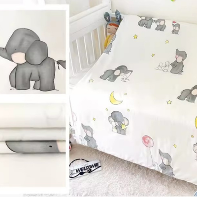 Parure de lit bebe 3 pièces | Éléphant magique ensemble complet