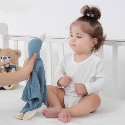 Doudou Pour Bébé Apaisant Oie Coton Bio | Mousseline™ écoresponsable