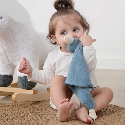 Doudou pour bébé apaisant en gaze de coton bio unique